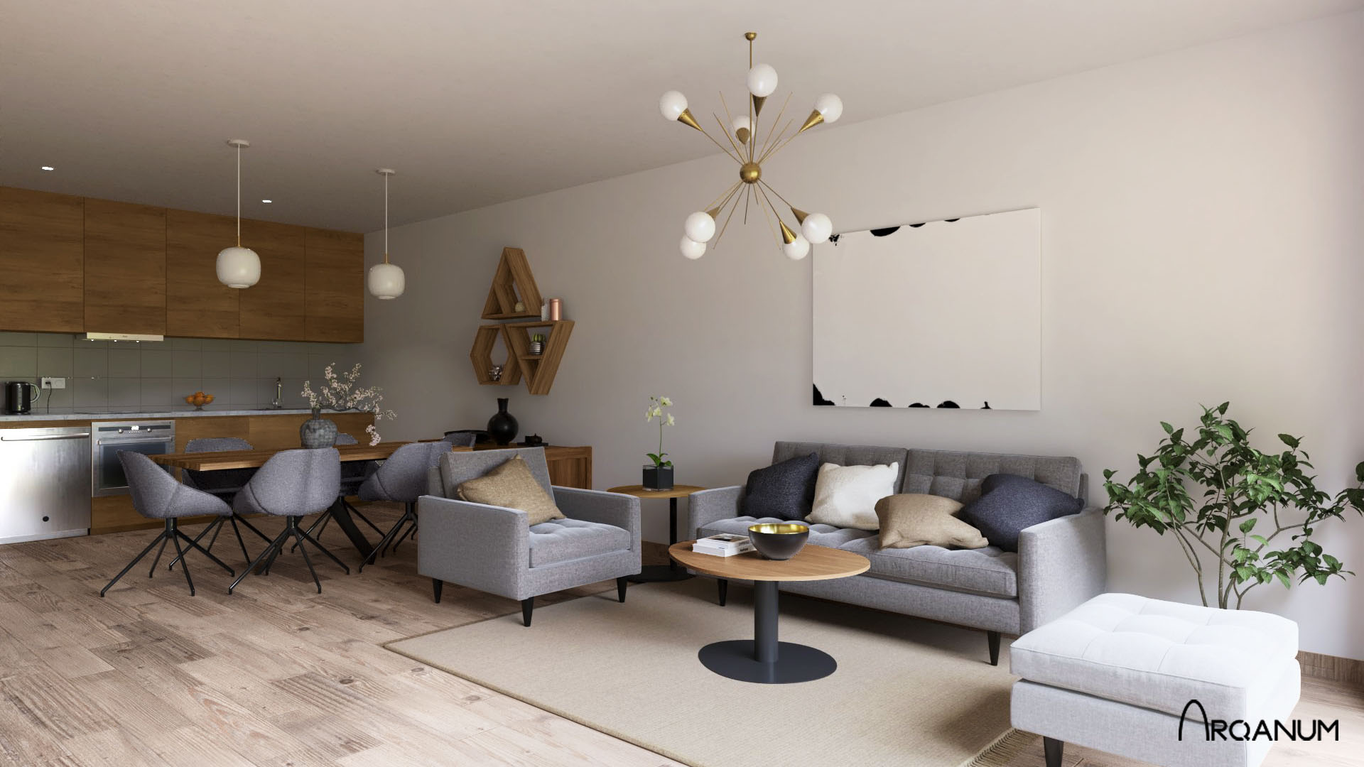 Edificio de viviendas en L'Hospitalet de Llobregat, salón